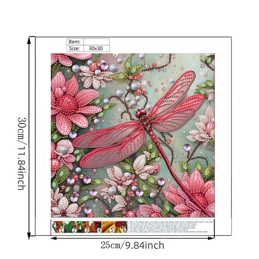 Dragonfly - Special Shaped Drill Diamond Painting 30*30CM