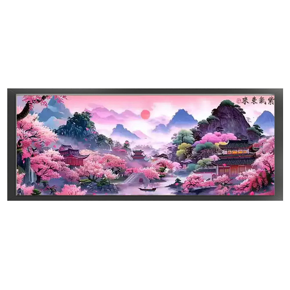 Purple Air Coming From The East - 11CT Stamped Cross Stitch 150*60CM (Mona Lisa Brand)