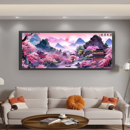 Purple Air Coming From The East - 11CT Stamped Cross Stitch 150*60CM (Mona Lisa Brand)