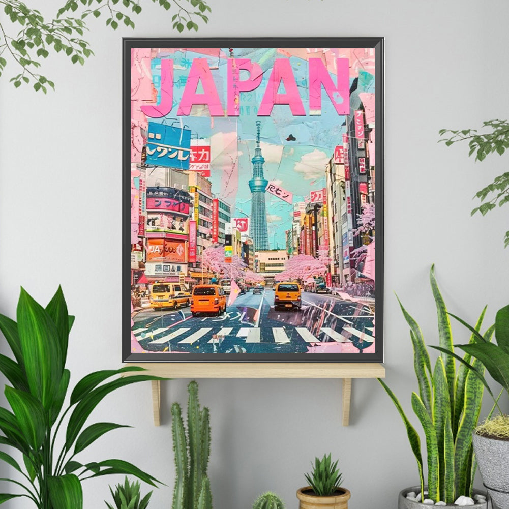 Japanese City - Full Square Drill Diamond Painting 40*50CM