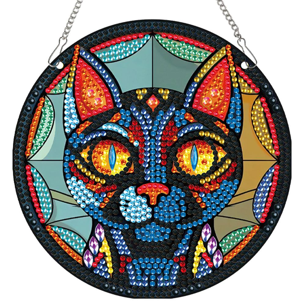 2pcs Animal Theme 2D Flat DIY Diamond Art Pendant Wall Decor for Home & Windows