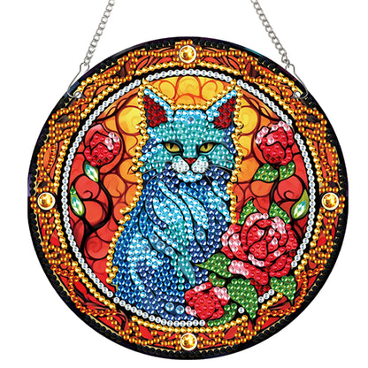 2pcs Animal Theme 2D Flat DIY Diamond Art Pendant Wall Decor for Home & Windows