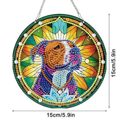 2pcs Animal Theme 2D Flat DIY Diamond Art Pendant Wall Decor for Home & Windows