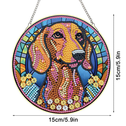 2pcs Animal Theme 2D Flat DIY Diamond Art Pendant Wall Decor for Home & Windows