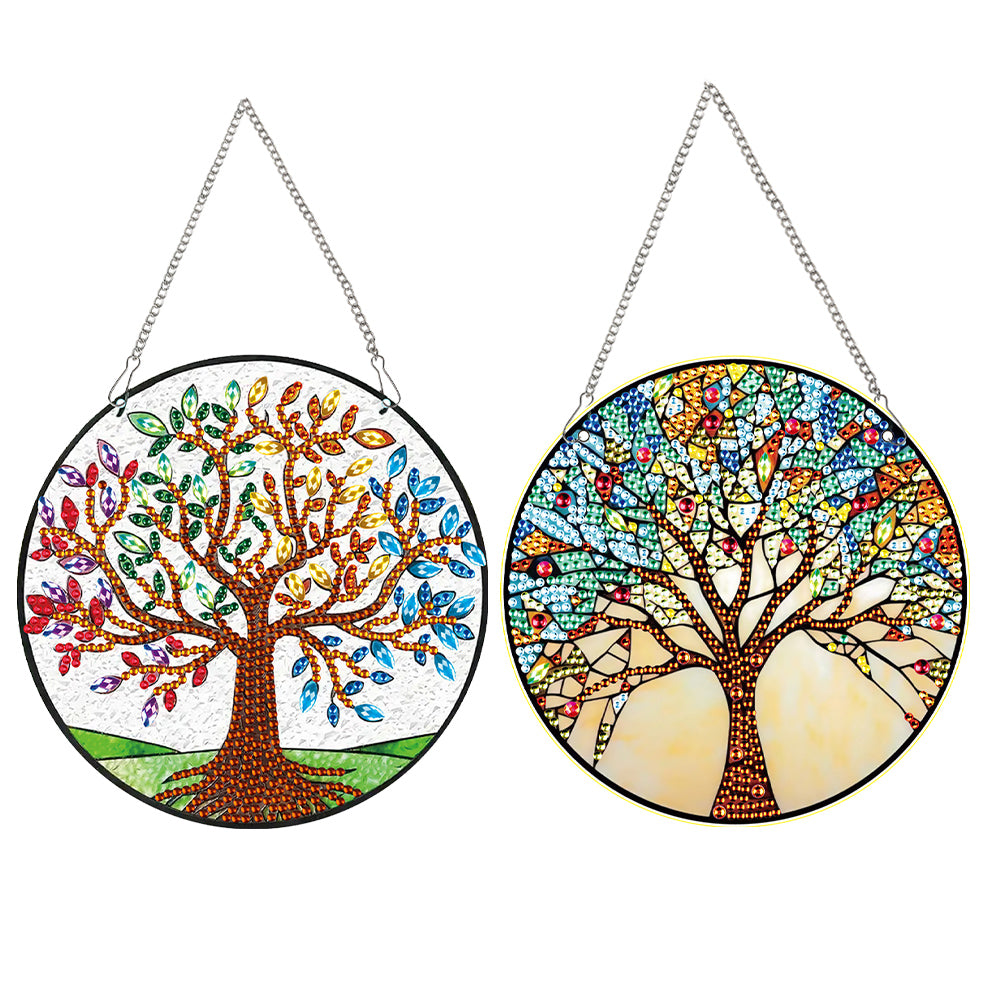 2pcs Animal Theme 2D Flat DIY Diamond Art Pendant Wall Decor for Home & Windows