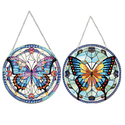 2pcs Animal Theme 2D Flat DIY Diamond Art Pendant Wall Decor for Home & Windows
