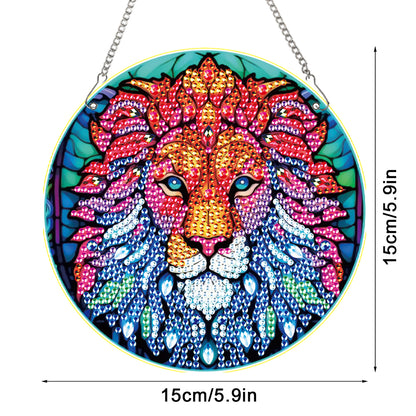 2pcs Animal Theme 2D Flat DIY Diamond Art Pendant Wall Decor for Home & Windows