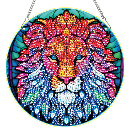 2pcs Animal Theme 2D Flat DIY Diamond Art Pendant Wall Decor for Home & Windows