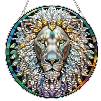 2pcs Animal Theme 2D Flat DIY Diamond Art Pendant Wall Decor for Home & Windows