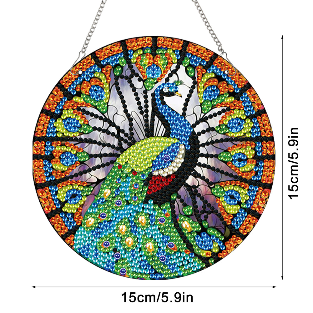 2pcs Animal Theme 2D Flat DIY Diamond Art Pendant Wall Decor for Home & Windows