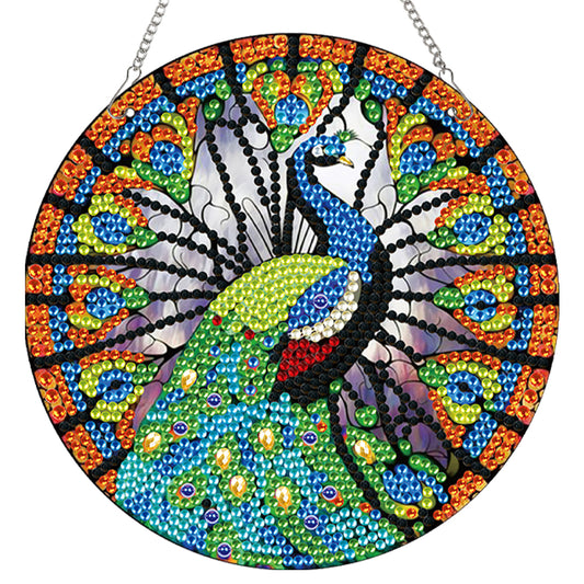2pcs Animal Theme 2D Flat DIY Diamond Art Pendant Wall Decor for Home & Windows