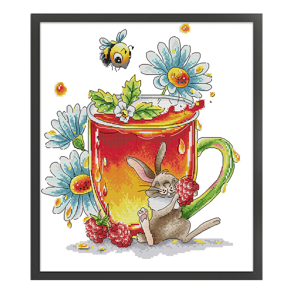 Delicious Juice - 14CT Stamped Cross Stitch 34*38CM (Joy Sunday)