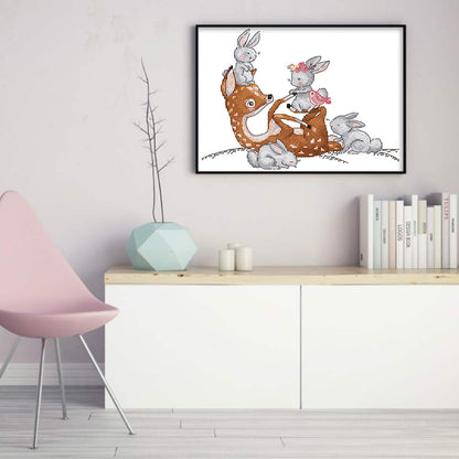 Lovely Friends - 14CT Stamped Cross Stitch 29*22CM (Joy Sunday)