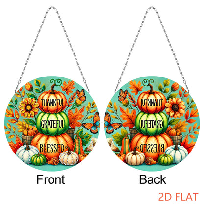 Fall Theme 2D Flat DIY Hanging Diamond Art Kits Wall Decor for Home & Windows