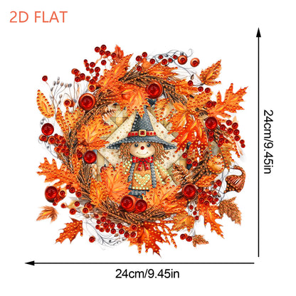 Fall Theme 2D Flat DIY Hanging Diamond Art Kits Wall Decor for Home & Windows