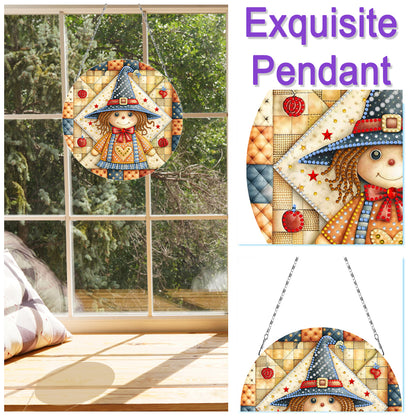 Fall Theme 2D Flat DIY Hanging Diamond Art Kits Wall Decor for Home & Windows