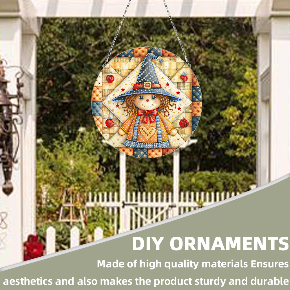 Fall Theme 2D Flat DIY Hanging Diamond Art Kits Wall Decor for Home & Windows