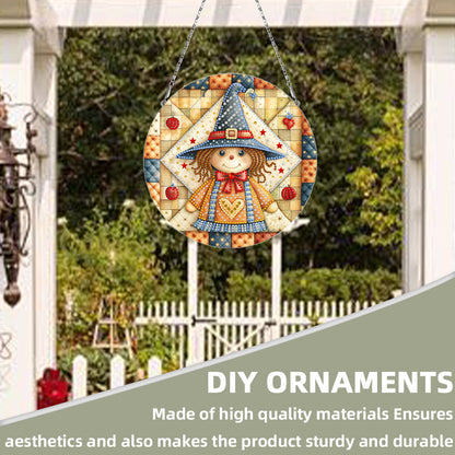 Fall Theme 2D Flat DIY Hanging Diamond Art Kits Wall Decor for Home & Windows