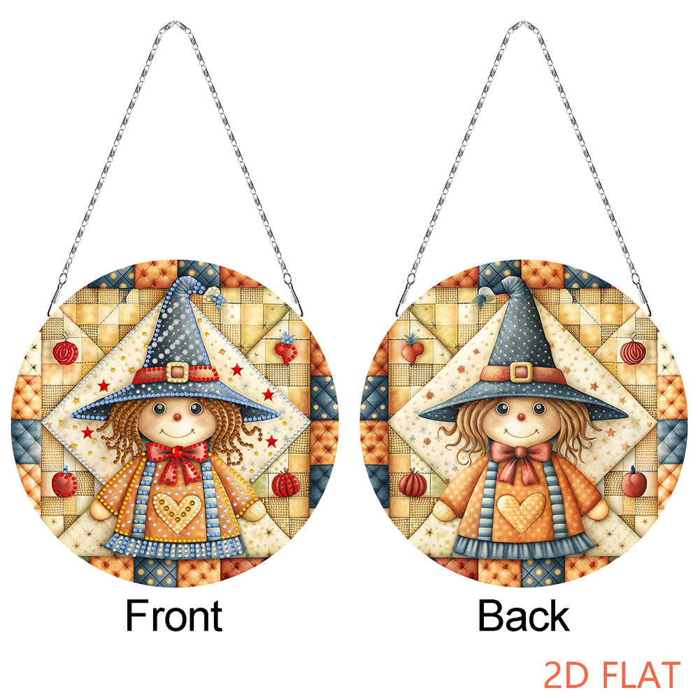 Fall Theme 2D Flat DIY Hanging Diamond Art Kits Wall Decor for Home & Windows