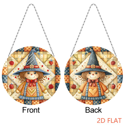 Fall Theme 2D Flat DIY Hanging Diamond Art Kits Wall Decor for Home & Windows