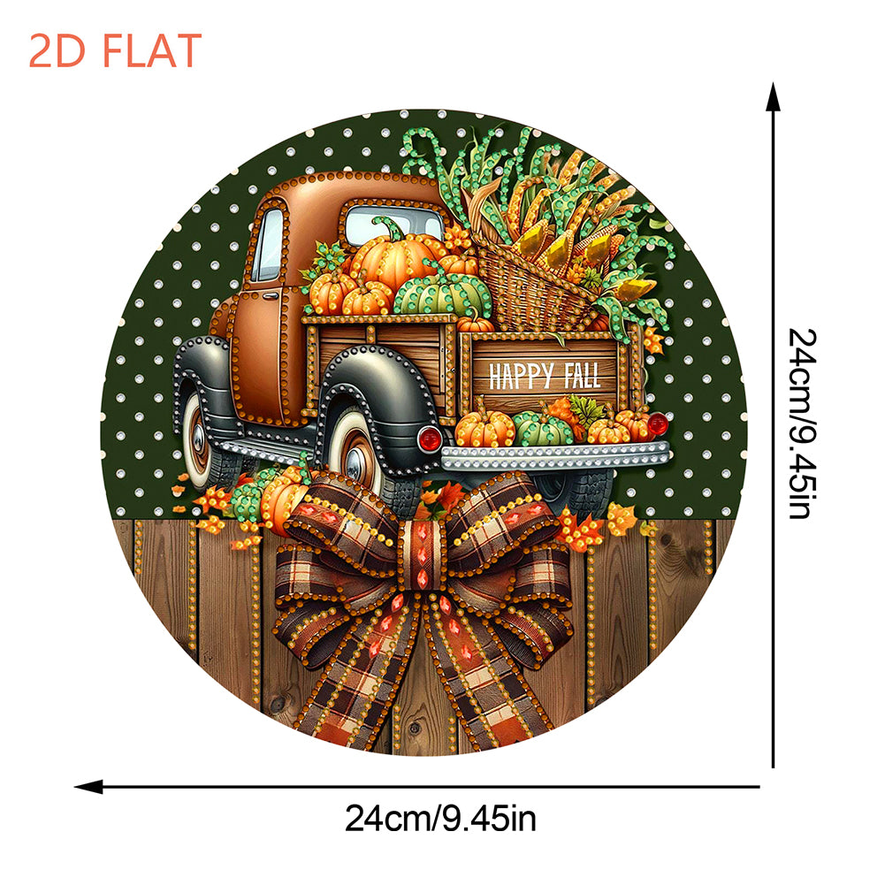 Fall Theme 2D Flat DIY Hanging Diamond Art Kits Wall Decor for Home & Windows