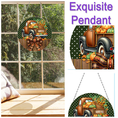 Fall Theme 2D Flat DIY Hanging Diamond Art Kits Wall Decor for Home & Windows