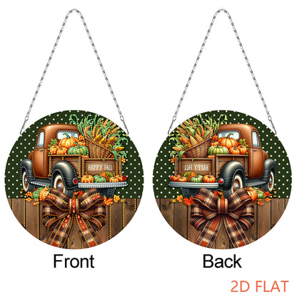 Fall Theme 2D Flat DIY Hanging Diamond Art Kits Wall Decor for Home & Windows
