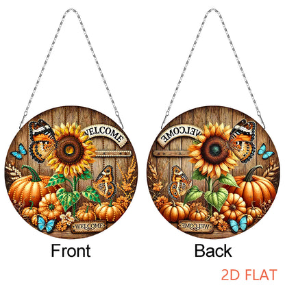 Fall Theme 2D Flat DIY Hanging Diamond Art Kits Wall Decor for Home & Windows