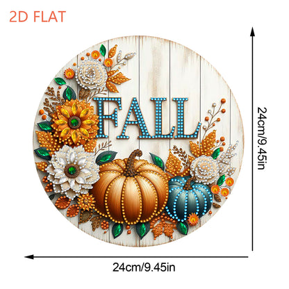 Fall Theme 2D Flat DIY Hanging Diamond Art Kits Wall Decor for Home & Windows