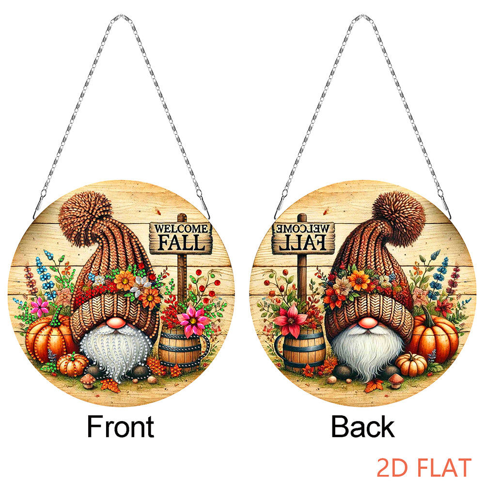Fall Theme 2D Flat DIY Hanging Diamond Art Kits Wall Decor for Home & Windows