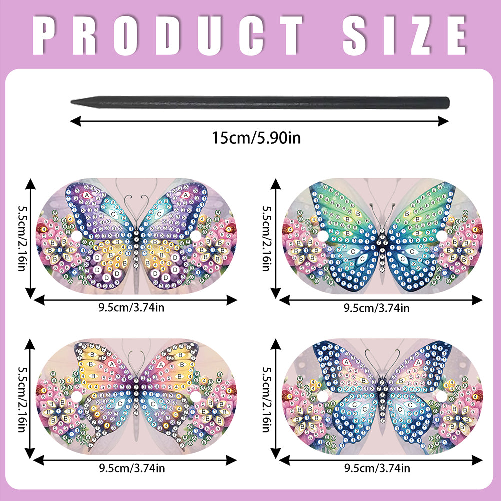 8Pcs DIY Diamond Painting Ellipse Hairpin Kits Diamond Embroidery Hairpins Kit