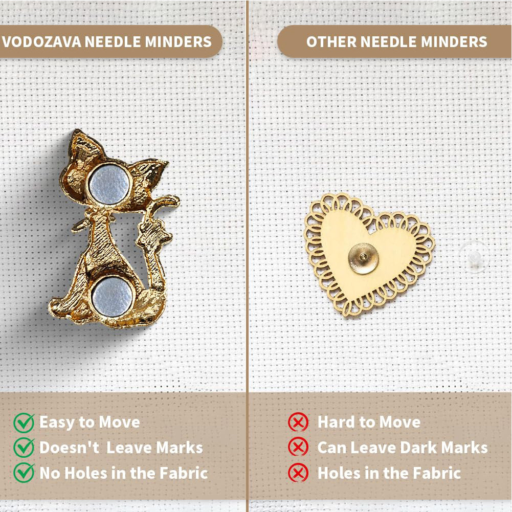 Cross Stitch Needle Minder Magnetic Needle Nanny for Fridge Decor (Cat)