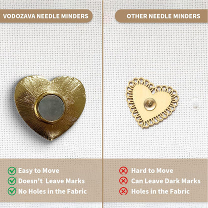 Cross Stitch Needle Minder Magnetic Needle Nanny for Fridge Decor (Heart)