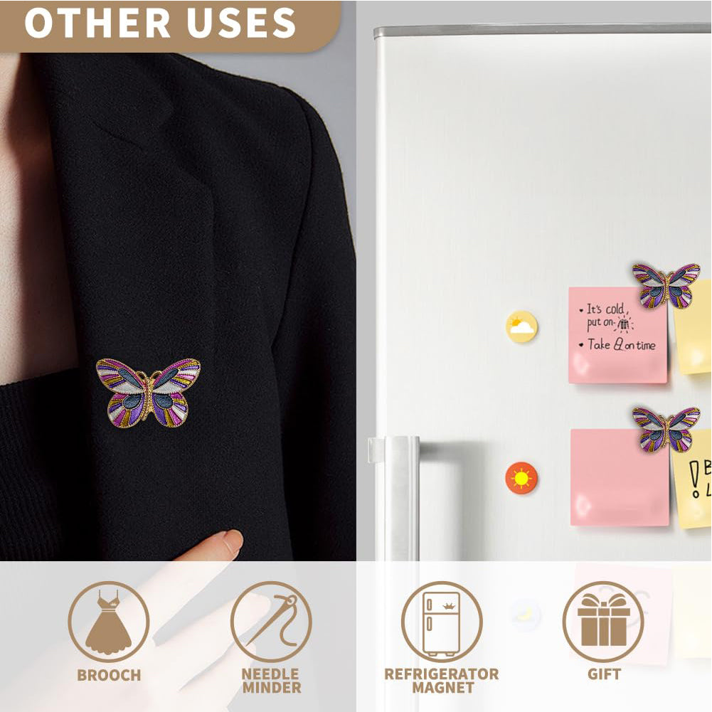 Cross Stitch Needle Minder Magnetic Needle Nanny for Fridge Decor (Butterfly)