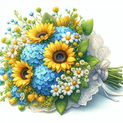Bouquet - Full Round Drill Diamond Painting 40*40CM