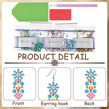 12 Pairs DIY Diamond Art Earrings Double Sided Diamond Painting Earrings Kit