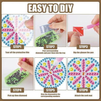 12 Pairs DIY Diamond Art Earrings Double Sided Diamond Painting Earrings Kit