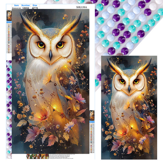 Owl - Full Round Drill Diamond Painting 40*70CM