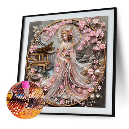 Japanese Girl - Special Shaped Drill Diamond Painting 30*30CM
