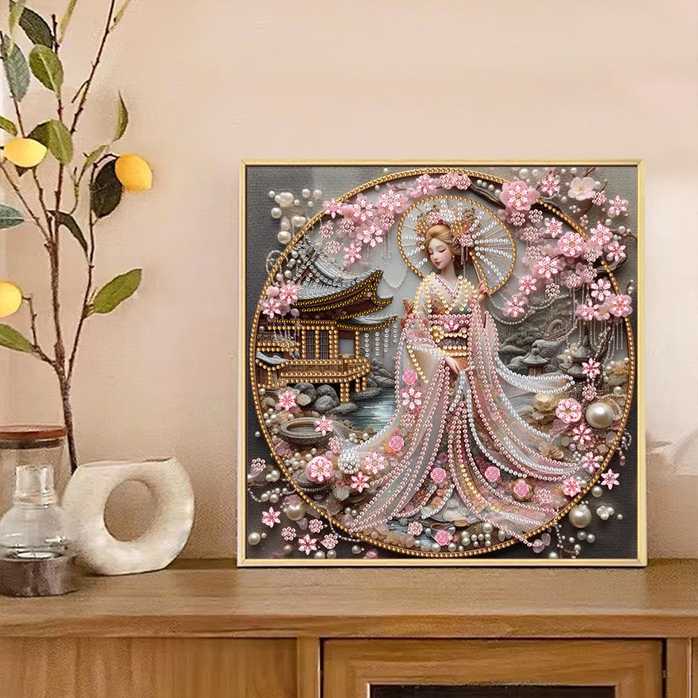 Japanese Girl - Special Shaped Drill Diamond Painting 30*30CM