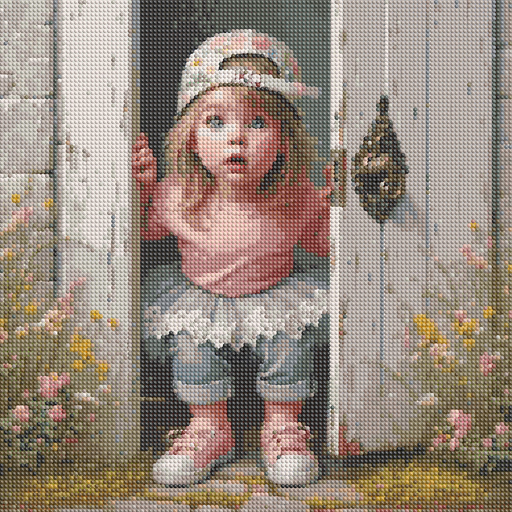 Cute Girl - Full Round Drill Diamond Painting 40*40CM