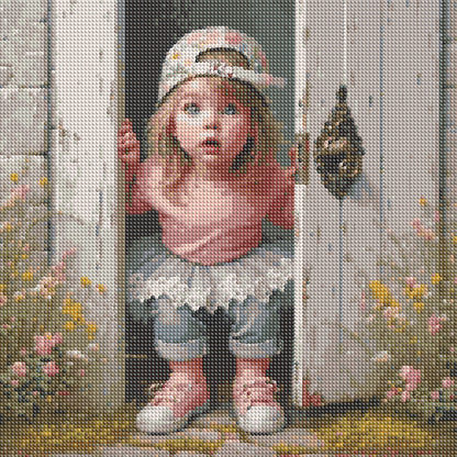 Cute Girl - Full Round Drill Diamond Painting 40*40CM