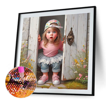 Cute Girl - Full Round Drill Diamond Painting 40*40CM