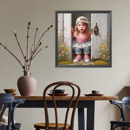 Cute Girl - Full Round Drill Diamond Painting 40*40CM