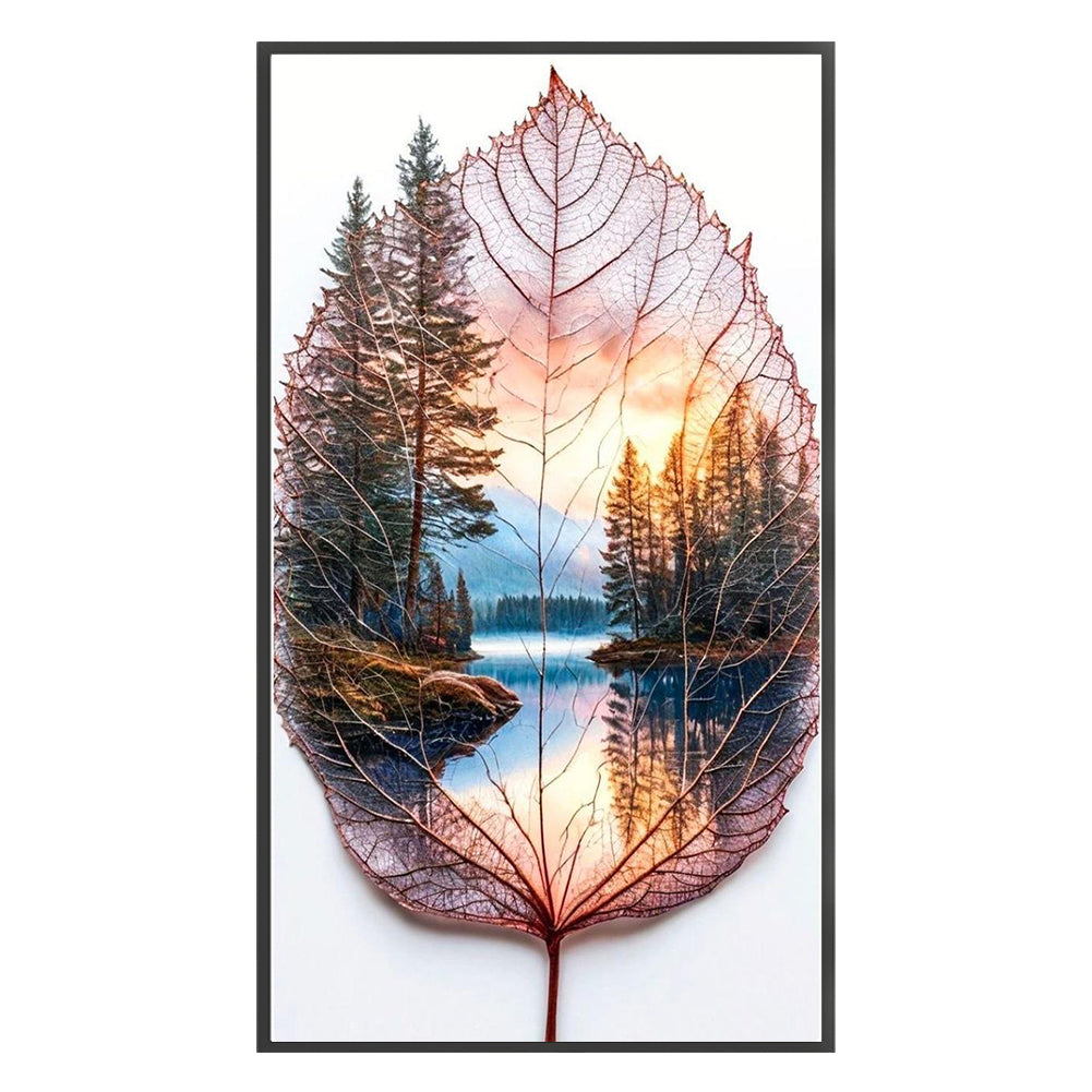 Leaf Scenery - 11CT Stamped Cross Stitch 40*70CM