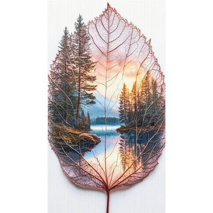 Leaf Scenery - 11CT Stamped Cross Stitch 40*70CM