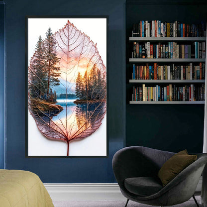 Leaf Scenery - 11CT Stamped Cross Stitch 40*70CM