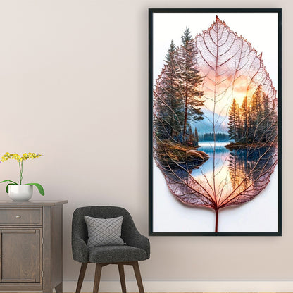 Leaf Scenery - 11CT Stamped Cross Stitch 40*70CM