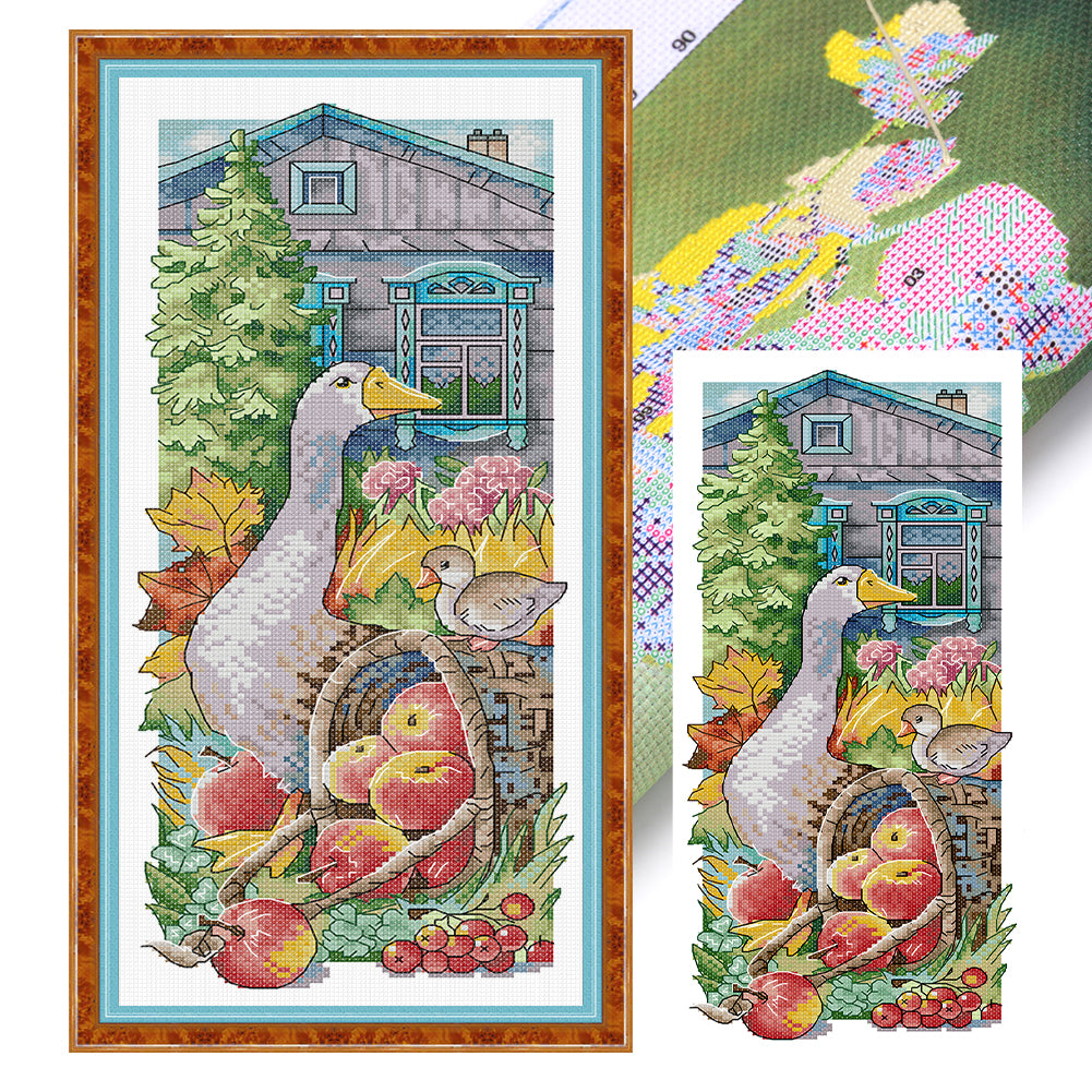 Rural Life - 14CT Stamped Cross Stitch 17*40CM (Joy Sunday)