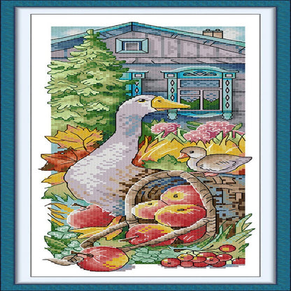 Rural Life - 14CT Stamped Cross Stitch 17*40CM (Joy Sunday)